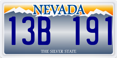 NV license plate 13B191