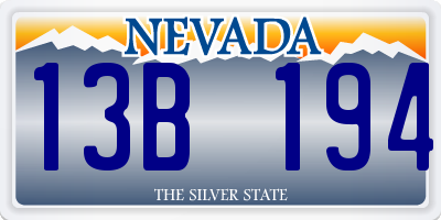 NV license plate 13B194
