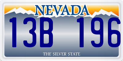 NV license plate 13B196