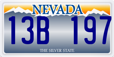 NV license plate 13B197