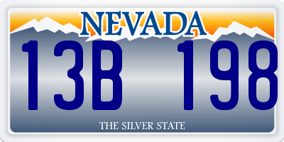 NV license plate 13B198