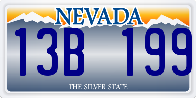 NV license plate 13B199