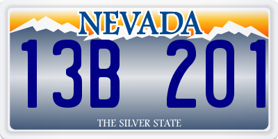 NV license plate 13B201