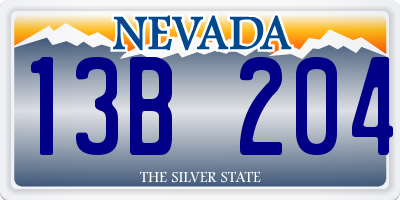 NV license plate 13B204