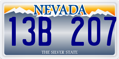 NV license plate 13B207