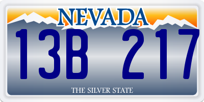 NV license plate 13B217