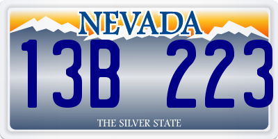 NV license plate 13B223