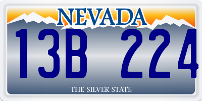 NV license plate 13B224