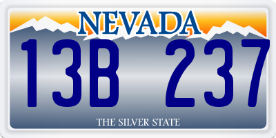 NV license plate 13B237