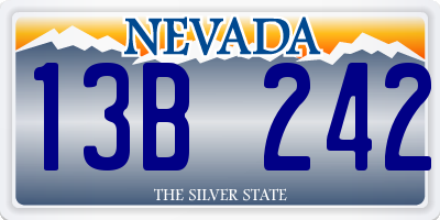 NV license plate 13B242