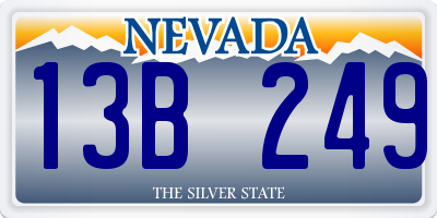 NV license plate 13B249