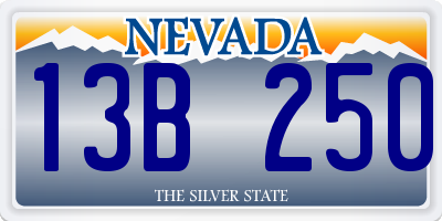NV license plate 13B250