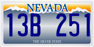 NV license plate 13B251