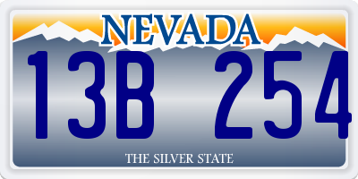 NV license plate 13B254