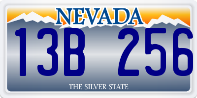 NV license plate 13B256