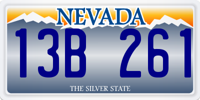 NV license plate 13B261