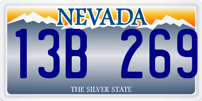 NV license plate 13B269