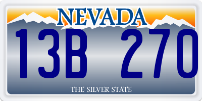 NV license plate 13B270