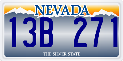 NV license plate 13B271