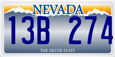 NV license plate 13B274