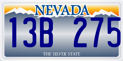 NV license plate 13B275