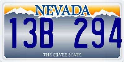 NV license plate 13B294