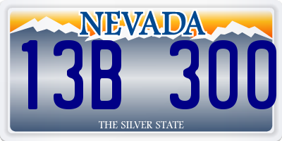 NV license plate 13B300