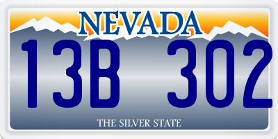 NV license plate 13B302