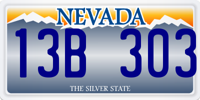 NV license plate 13B303
