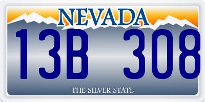 NV license plate 13B308