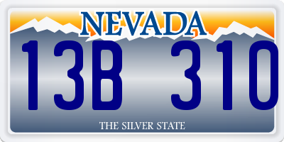 NV license plate 13B310