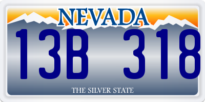 NV license plate 13B318