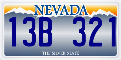 NV license plate 13B321