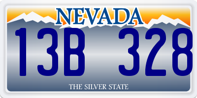 NV license plate 13B328