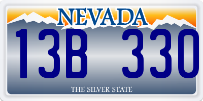 NV license plate 13B330