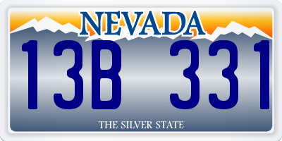 NV license plate 13B331