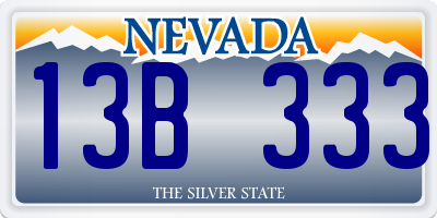 NV license plate 13B333