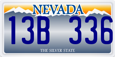 NV license plate 13B336