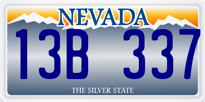 NV license plate 13B337