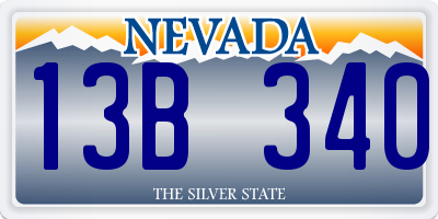 NV license plate 13B340