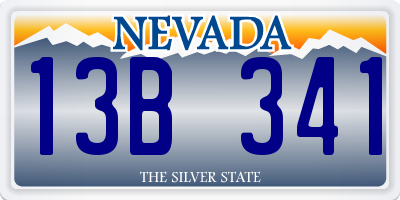 NV license plate 13B341