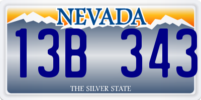 NV license plate 13B343
