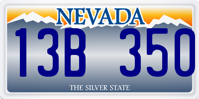 NV license plate 13B350