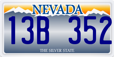 NV license plate 13B352