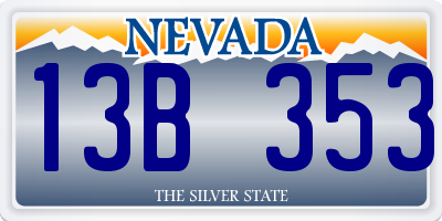 NV license plate 13B353