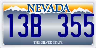 NV license plate 13B355