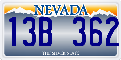 NV license plate 13B362