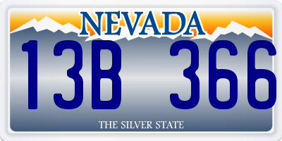 NV license plate 13B366