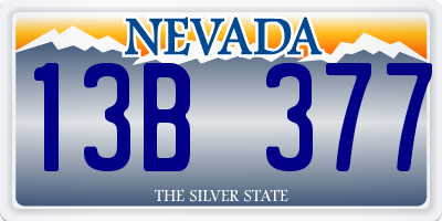 NV license plate 13B377