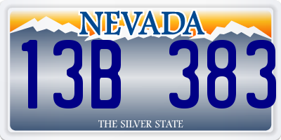 NV license plate 13B383